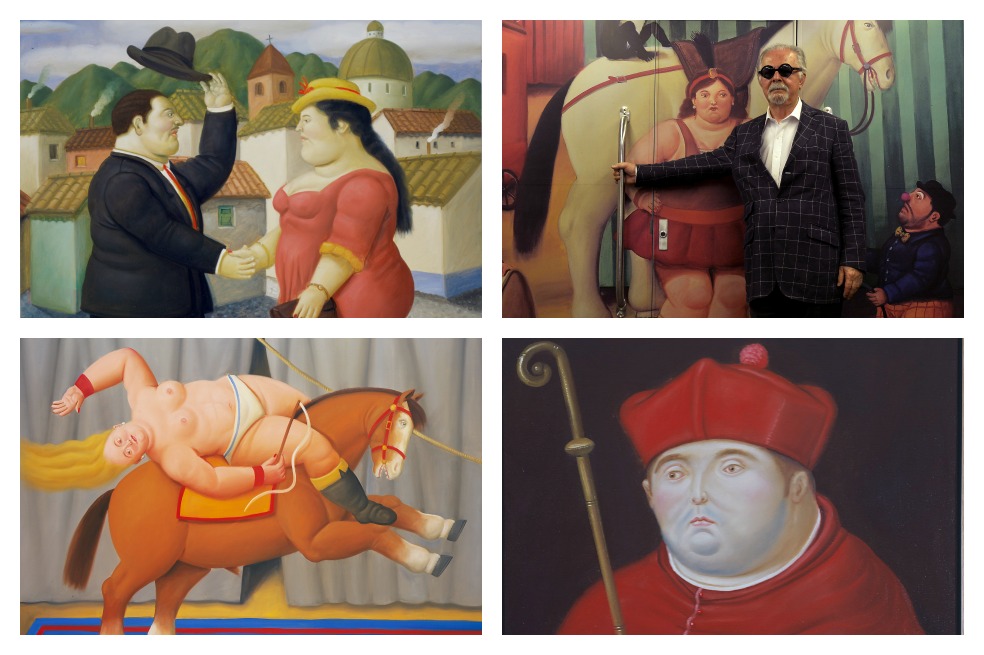 Algunas obras de la exposición «Botero en China»
