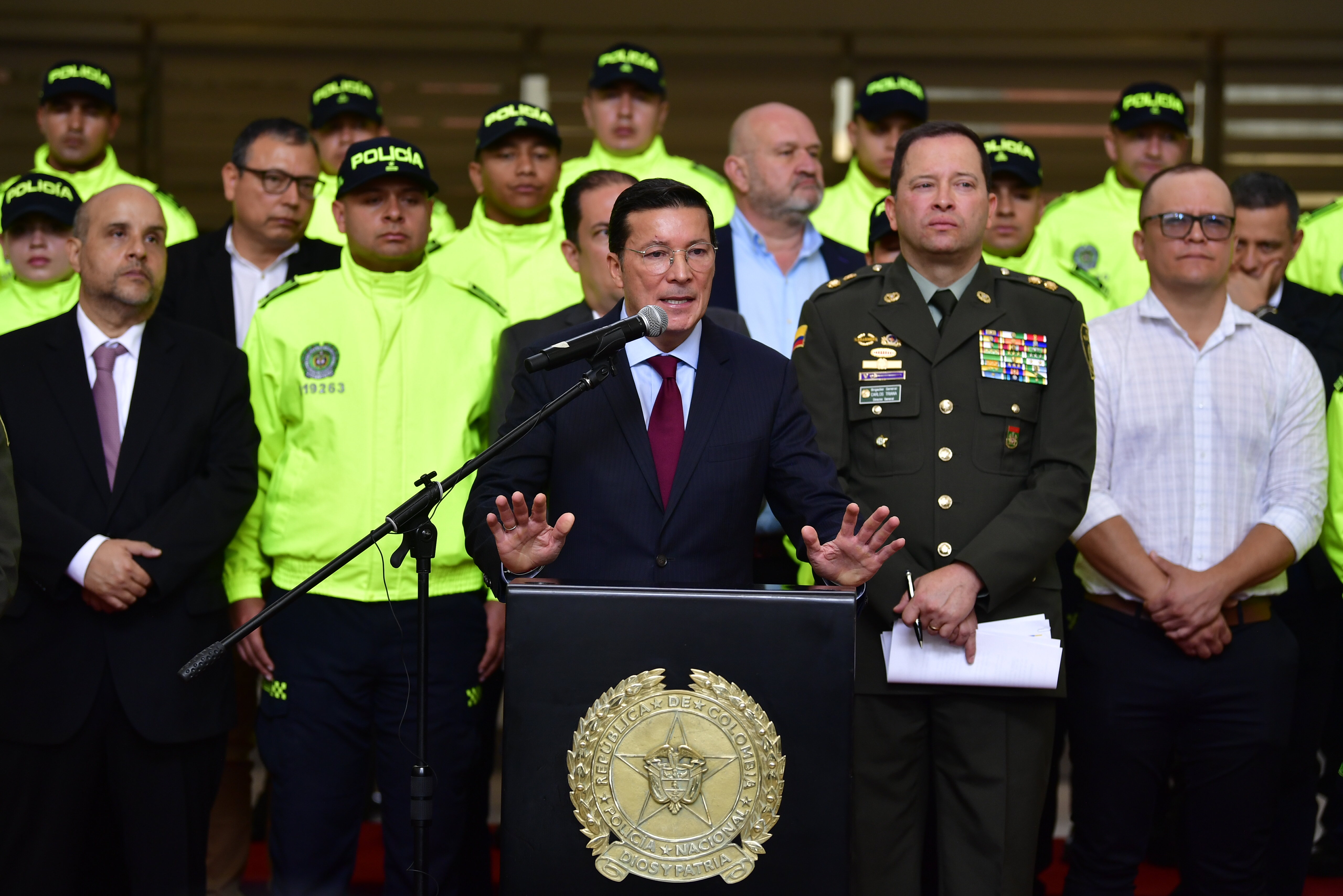 Registrador Nacional del estado civil durante la presentación del plan de seguridad electoral para las próximas elecciones