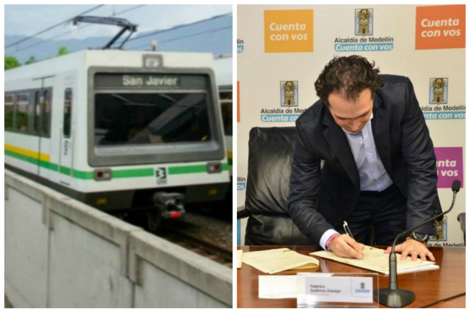 Alcalde de Medellín recibe 20 mil millones para invertir en el Metro