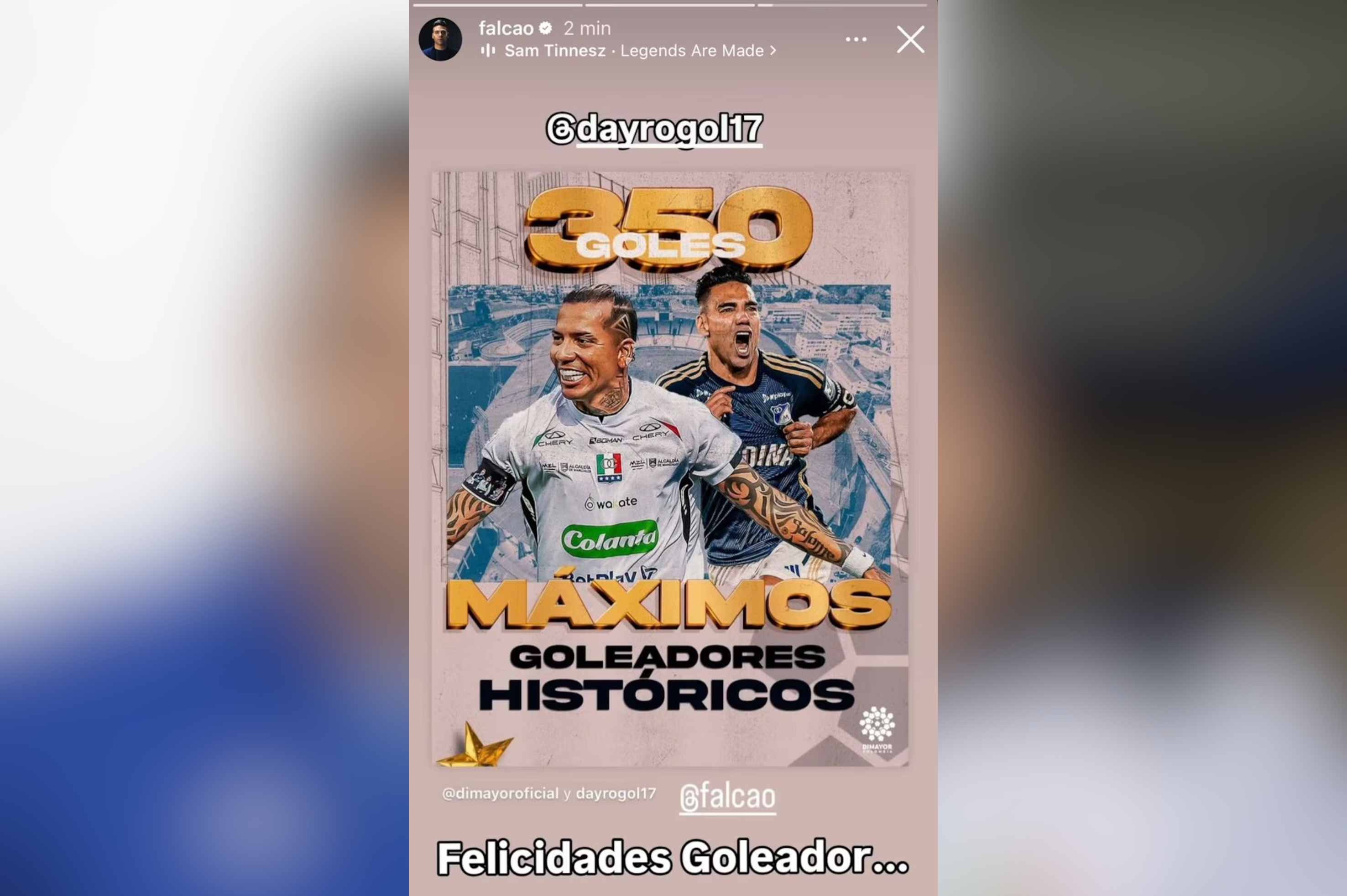 La imagen que compartió Falcao.
