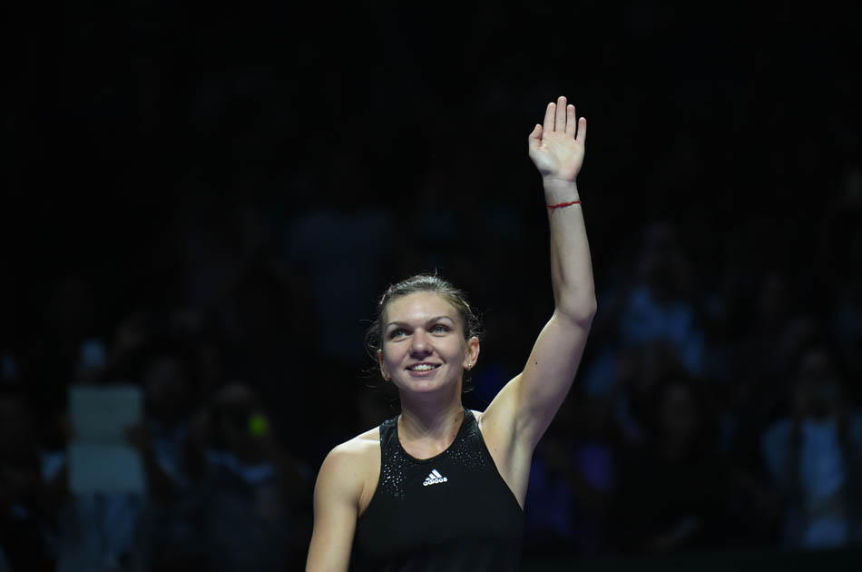 Simona Halep, finalista en el torneo de Maestros de la WTA.//AFP