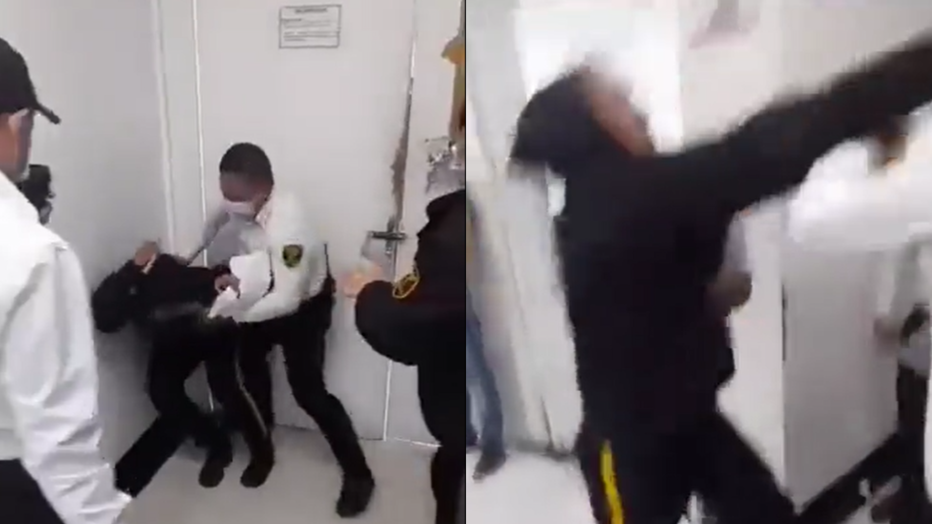Video: paciente se enfrentó a guardas de seguridad en un hospital de Bogotá