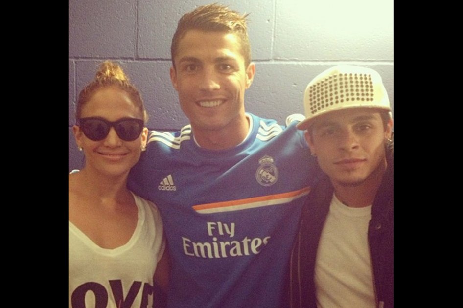 Cristiano, Jennifer Lopez y Casper Smart (Cristiano Ronaldo Instagram).