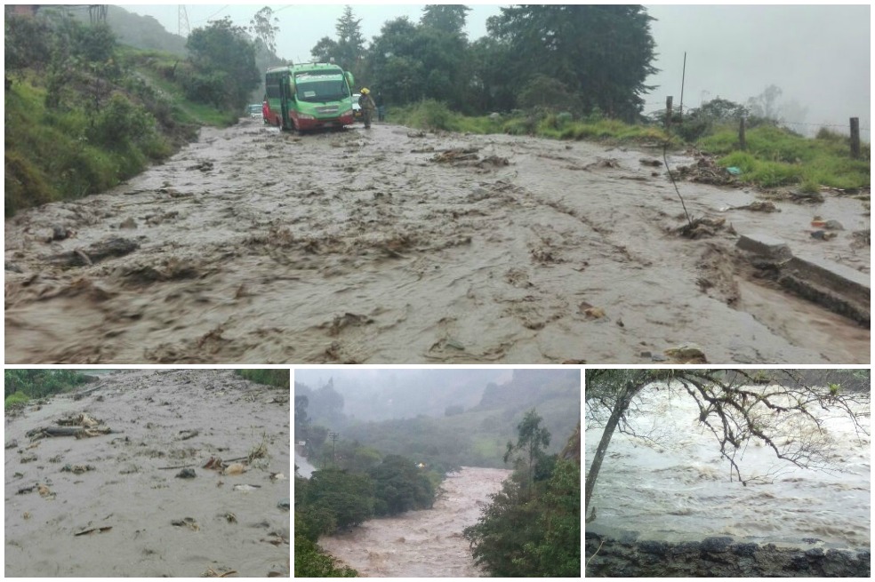 Emergencia entre Junín y Guasca por lluvias en Cundinamarca