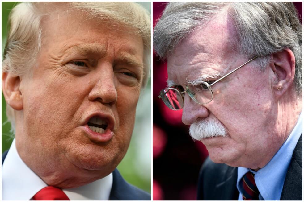 Donald Trump, presidente de los Estados Unidos, y John Bolton, asesor de seguridad de la Casa Blanca. / AFP