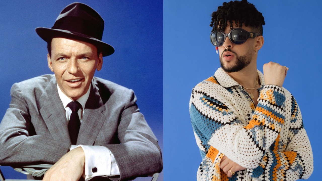(Izq.) Frank Sinatra y (Der.) Bad Bunny