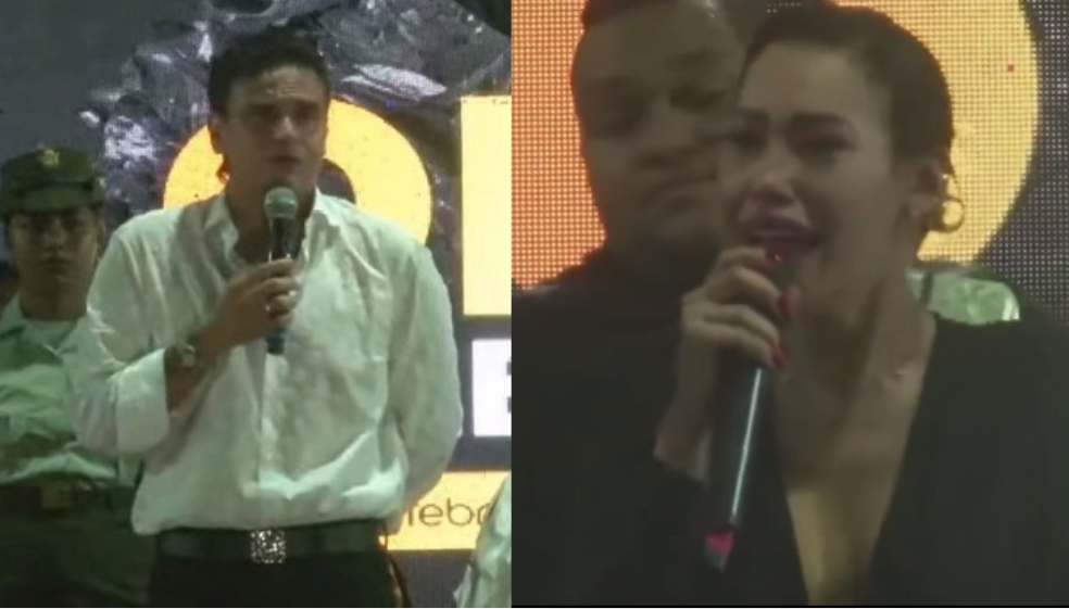 Así fue la llegada de Silvestre Dangond y Ana del Castillo al funeral de Omar Geles