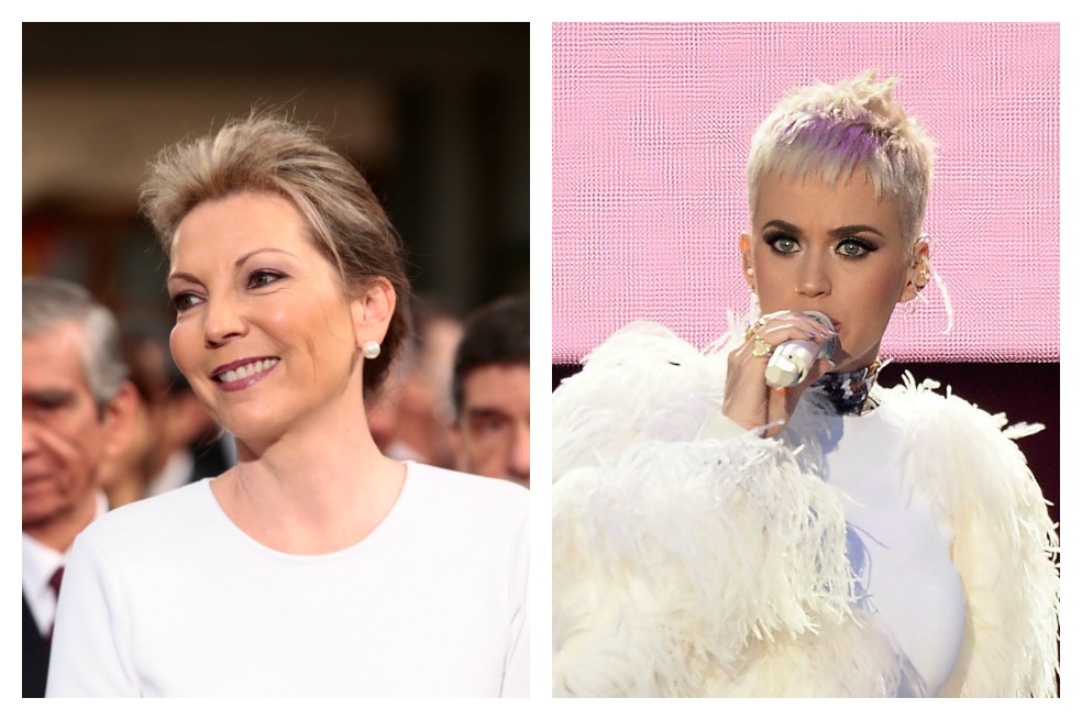 María Clemencia de Santos y Katy Perry.