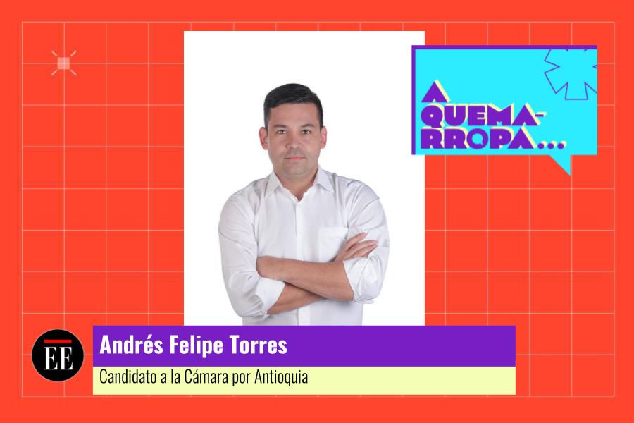 A Quemarropa con Andrés Felipe Torres, candidato a la Cámara por Antioquia