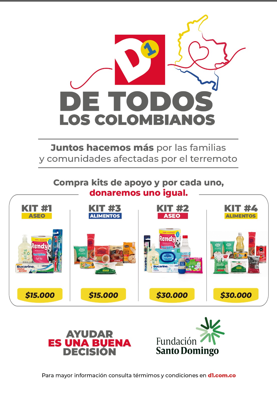 D1 entrega 1.000 toneladas de ayuda tras el sismo e impulsa la solidaridad con kits de apoyo