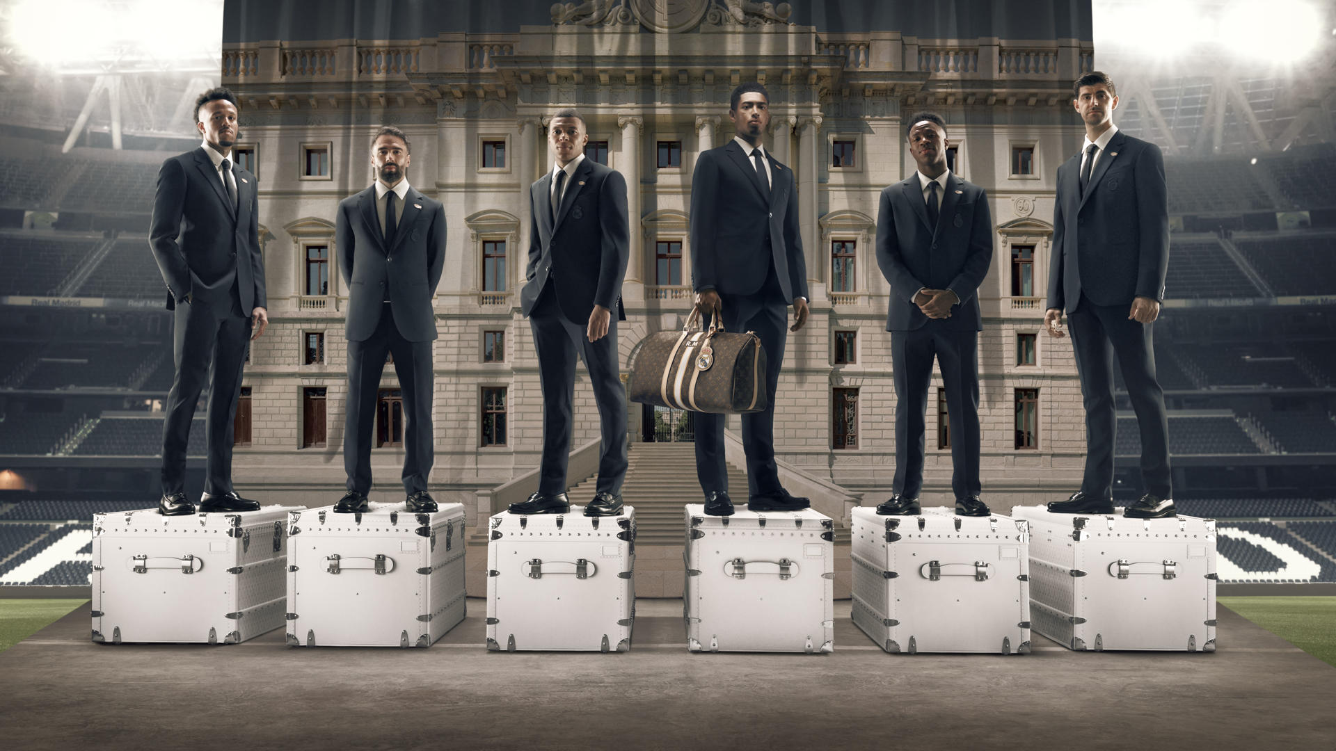 MADRID, 13/06/2025.- El Real Madrid anunció este viernes que la marca francesa Louis Vuitton será la encargada de vestir en los viajes y eventos institucionales a los futbolistas de las primeras plantillas de fútbol masculino y femenino y a la de baloncesto, tras firmar un acuerdo para convertirse en patrocinador oficial del conjunto blanco. EFE/Louis Vuitton *****SOLO USO EDITORIAL/SOLO DISPONIBLE PARA ILUSTRAR LA NOTICIA QUE ACOMPAÑA (CRÉDITO OBLIGATORIO) *****