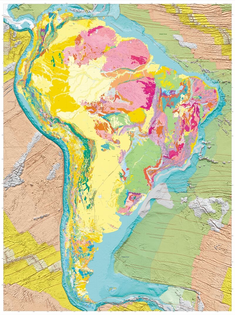 Un esfuerzo de una década para lograr el primer mapa geológico de Suramérica