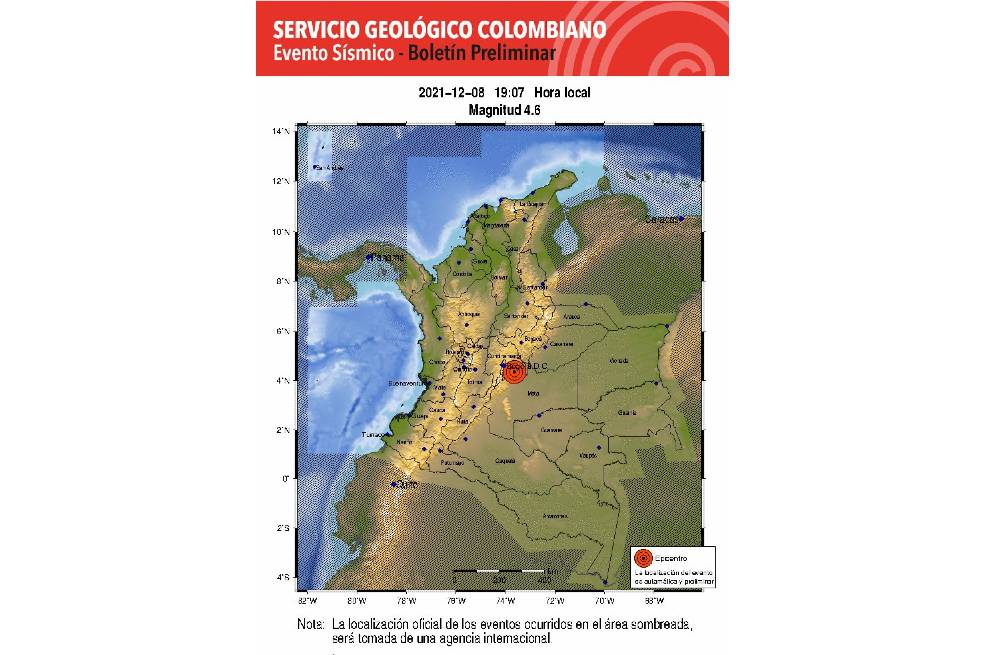 Reportaron fuerte temblor en el Meta y varias regiones del país