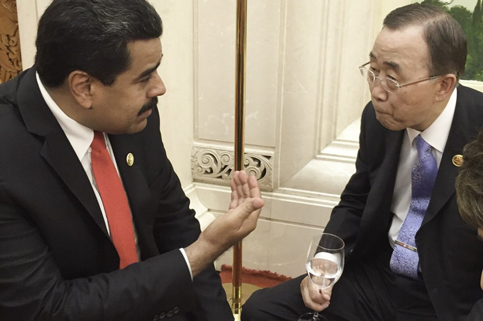 Maduro se adelanta y se reúne con Ban Ki-moon en medio de crisis fronteriza