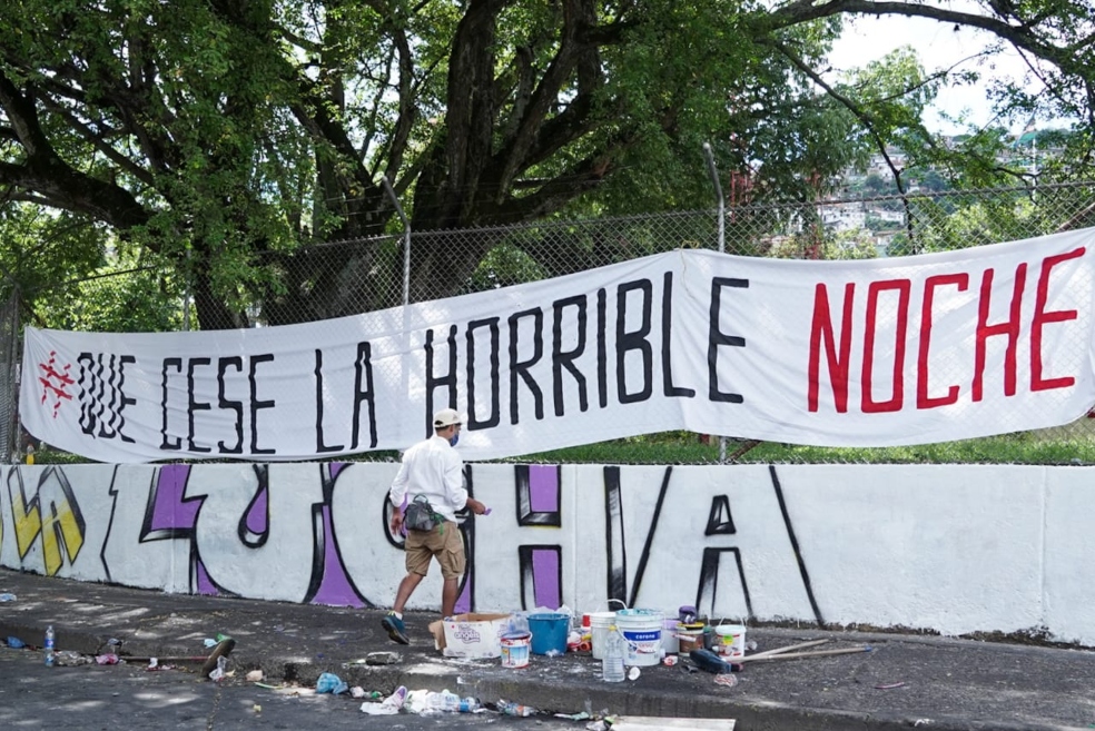 Siloé, al sur de Cali, es una de las zonas donde más se han presentado excesos y abusos policiales. Jóvenes piden paz y justicia.
