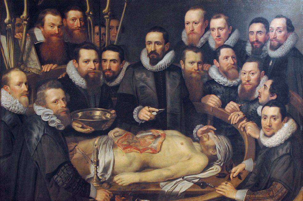 “Lección de anatomía del Dr. Willem van der Meer”, por el pintor holandés Michiel Jansz. / Wikipedia