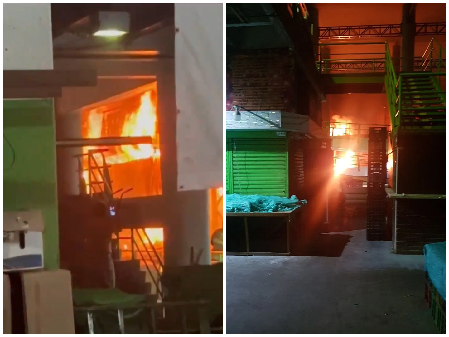 Incendio en plaza minorista de Pereira