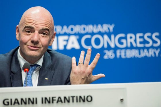 Infantino, presidente de la FIFA, quiere 40 equipos en el Mundial