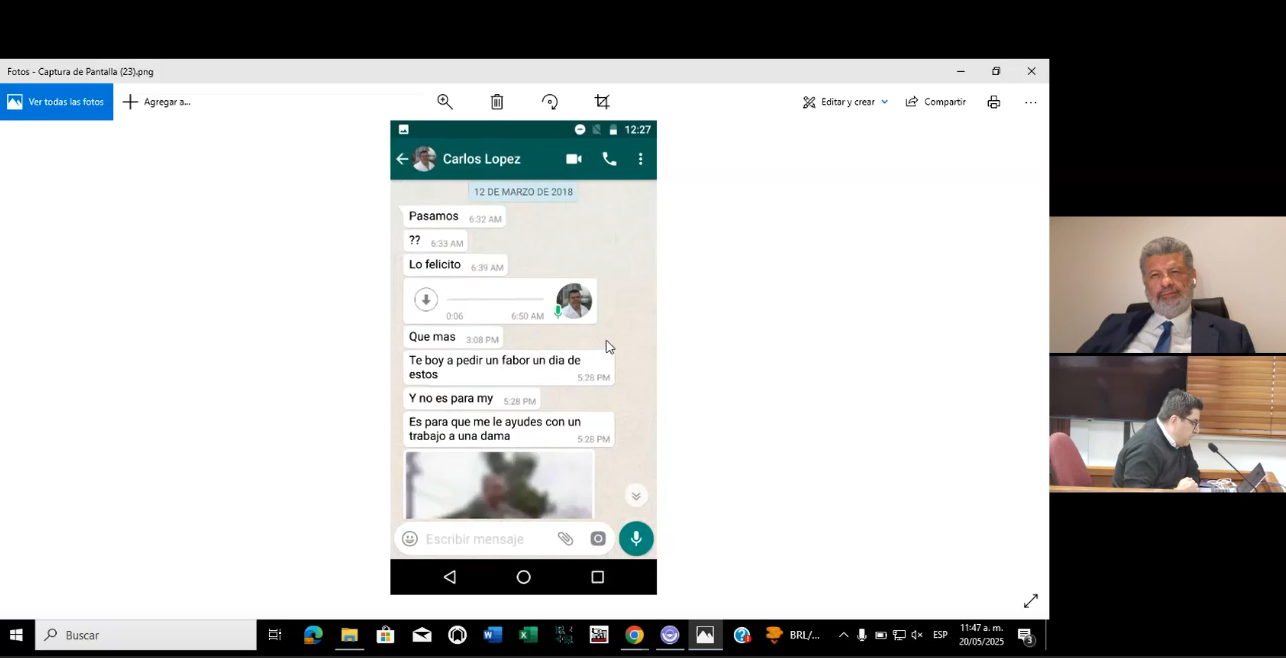 Chats entre Álvaro Hernán Prada y alias Caliche.