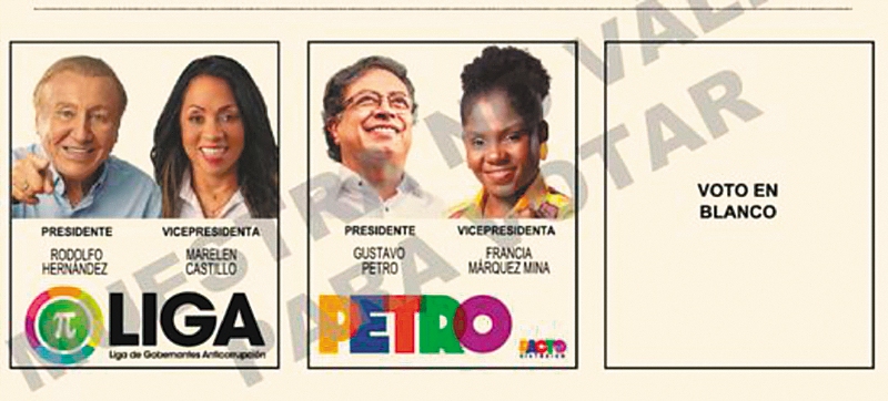 ¿Cómo votar por Gustavo Petro o Rodolfo Hernández en segunda vuelta presidencial?