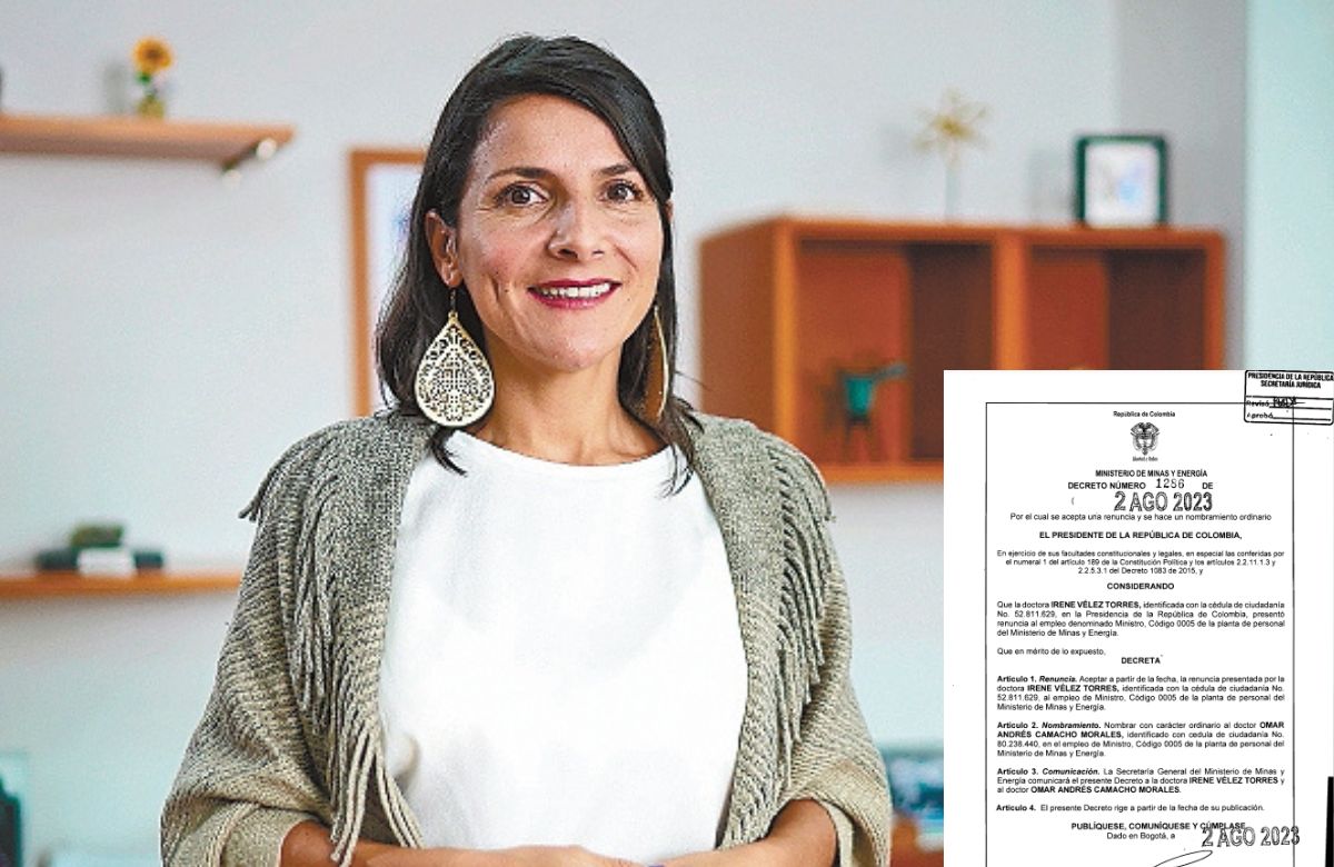 Irene Vélez sale oficialmente del gabinete del gobierno Petro