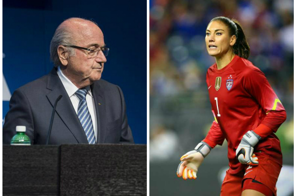 Futbolista Hope Solo acusa a Joseph Blatter de haberla acosado