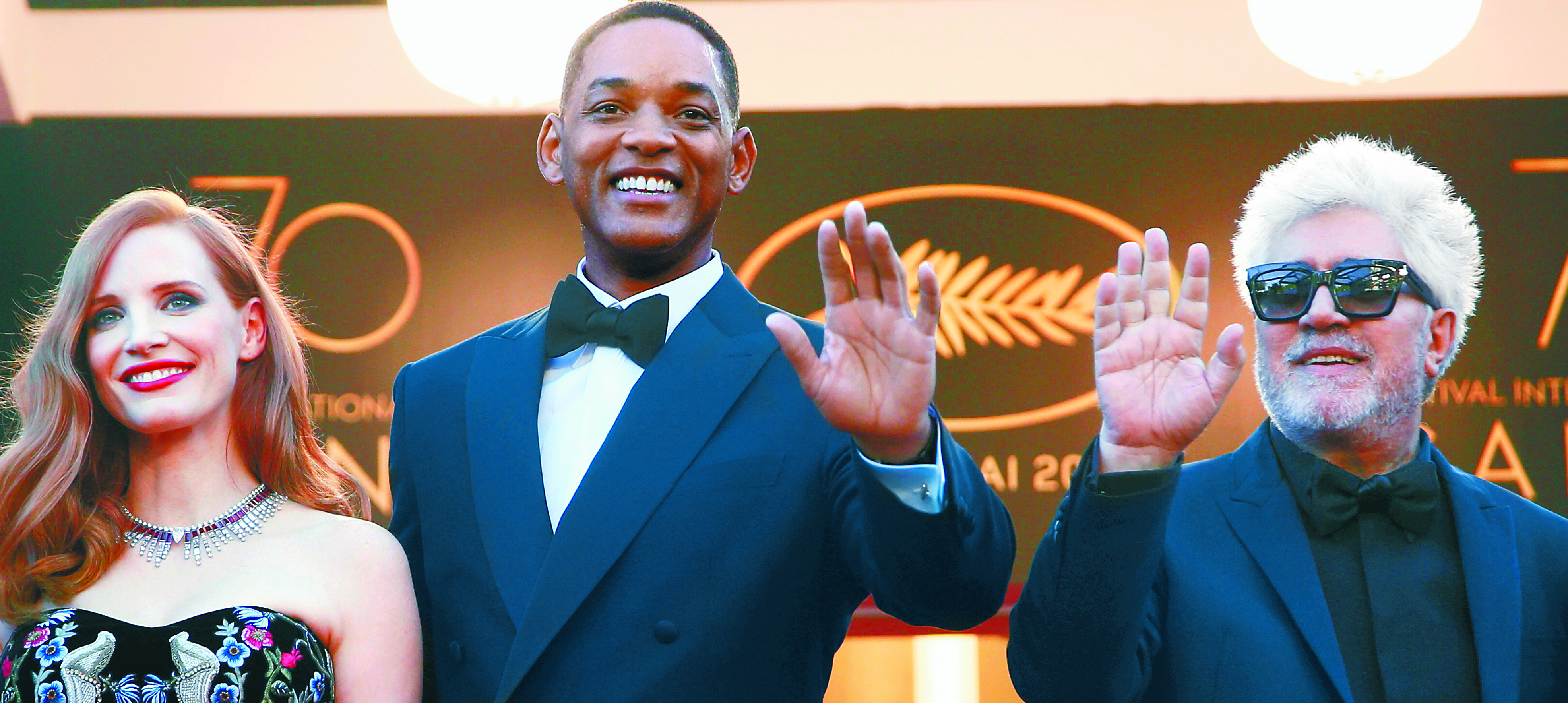 Jessica Chastain, Will Smith y Pedro Almodóvar lideran el grupo de jurados en esta edición de Cannes.  / Cortesía