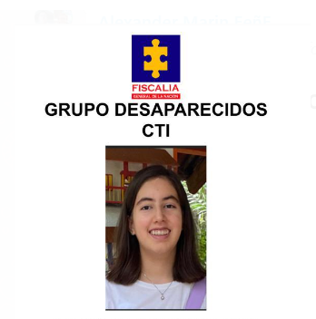 La joven Lucia Fernández Londoño completa dos días desaparecida
