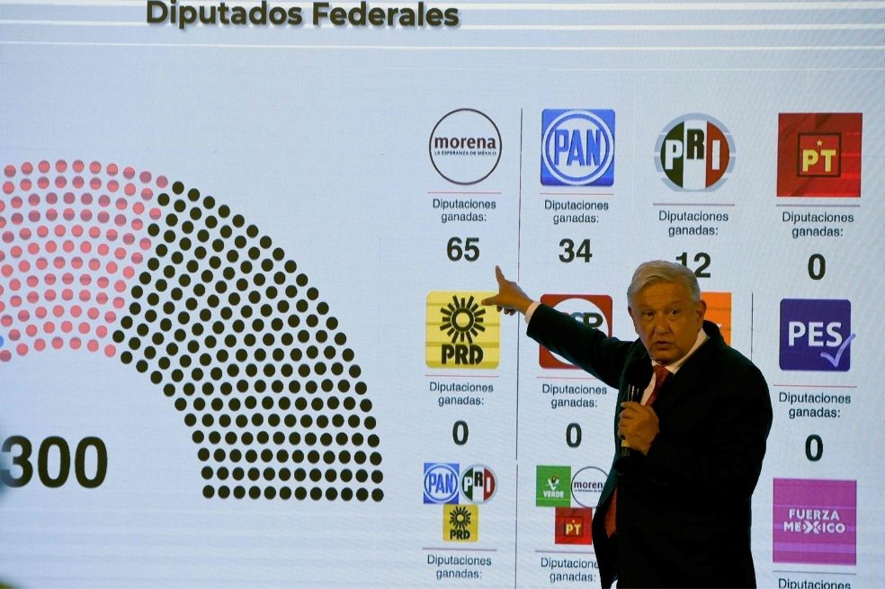 El presidente de México, Andrés Manuel López Obrador, habla de los resultados de las elecciones de medio término del 6 de junio.