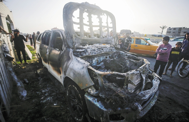  El bombardeo contra el convoy dejó siete víctimas mortales. / EFE