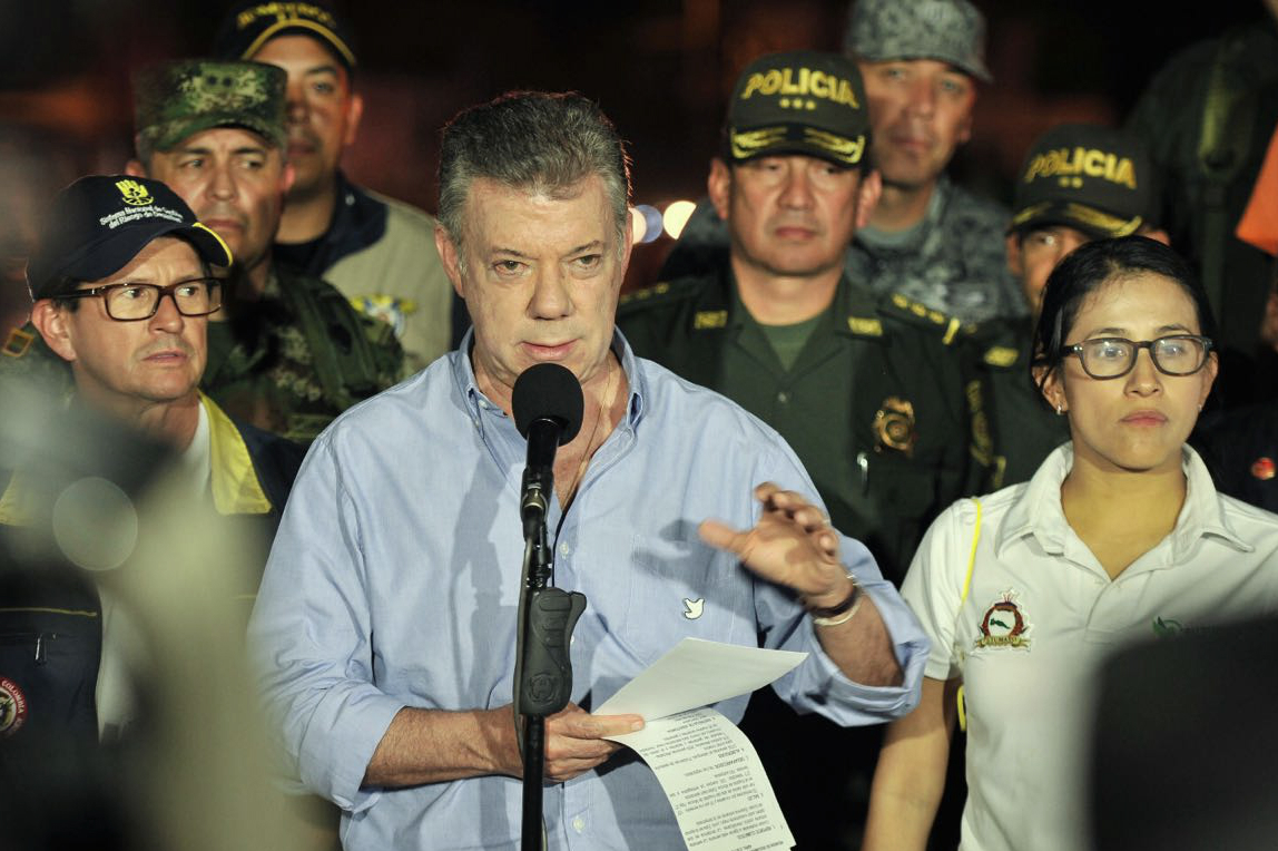 “No hay peligro de otra avalancha en este momento”: Juan Manuel Santos