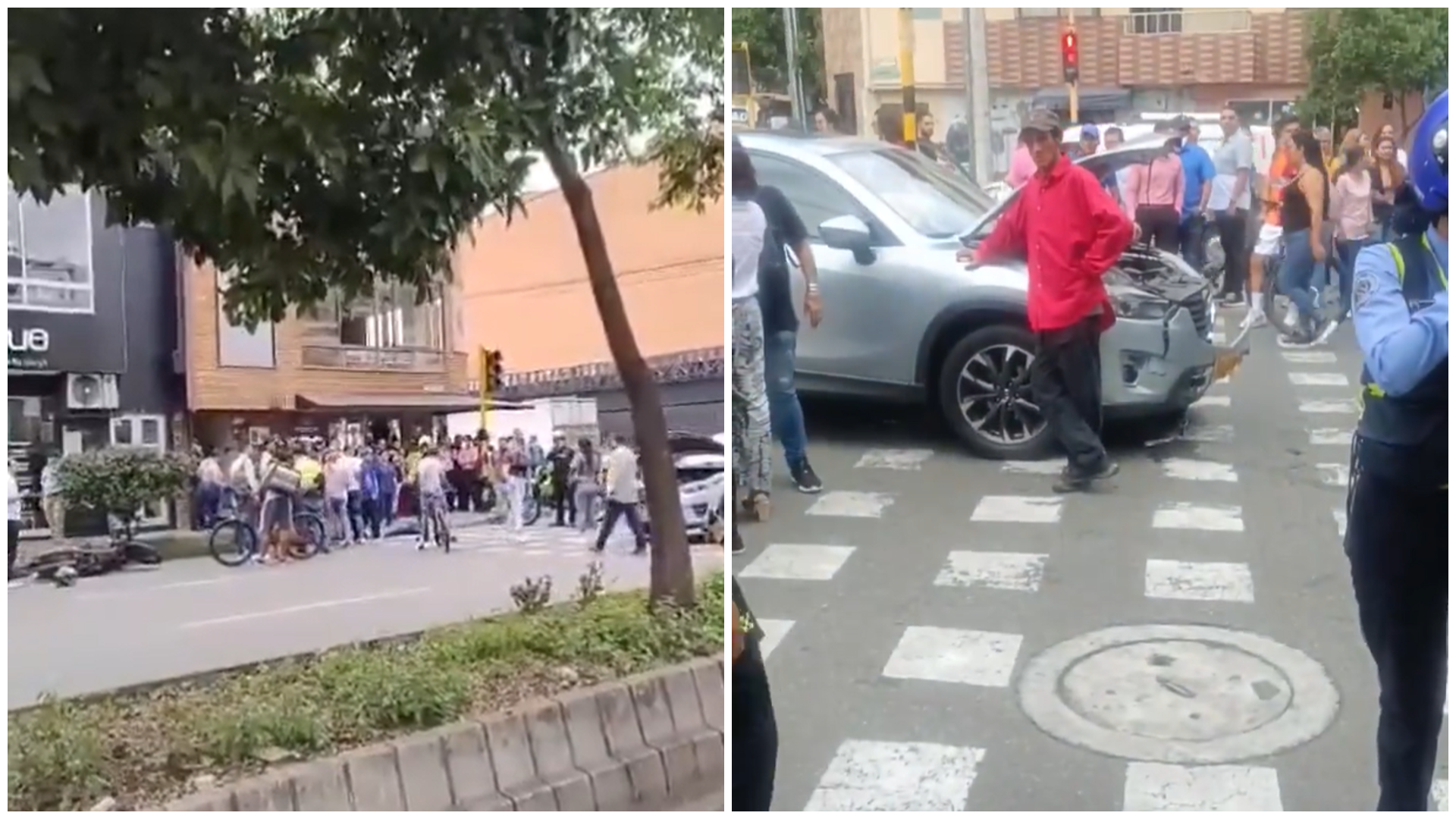 Ladrones robaron $30 millones en Envigado y terminaron estrellados en su moto