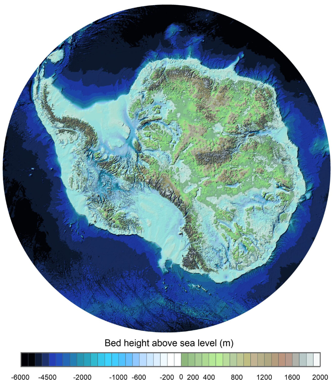 Bedmap3 revela nuevos conocimientos sobre la topografía de la Antártida. /Pritchard et al., Scientific Data (2025).