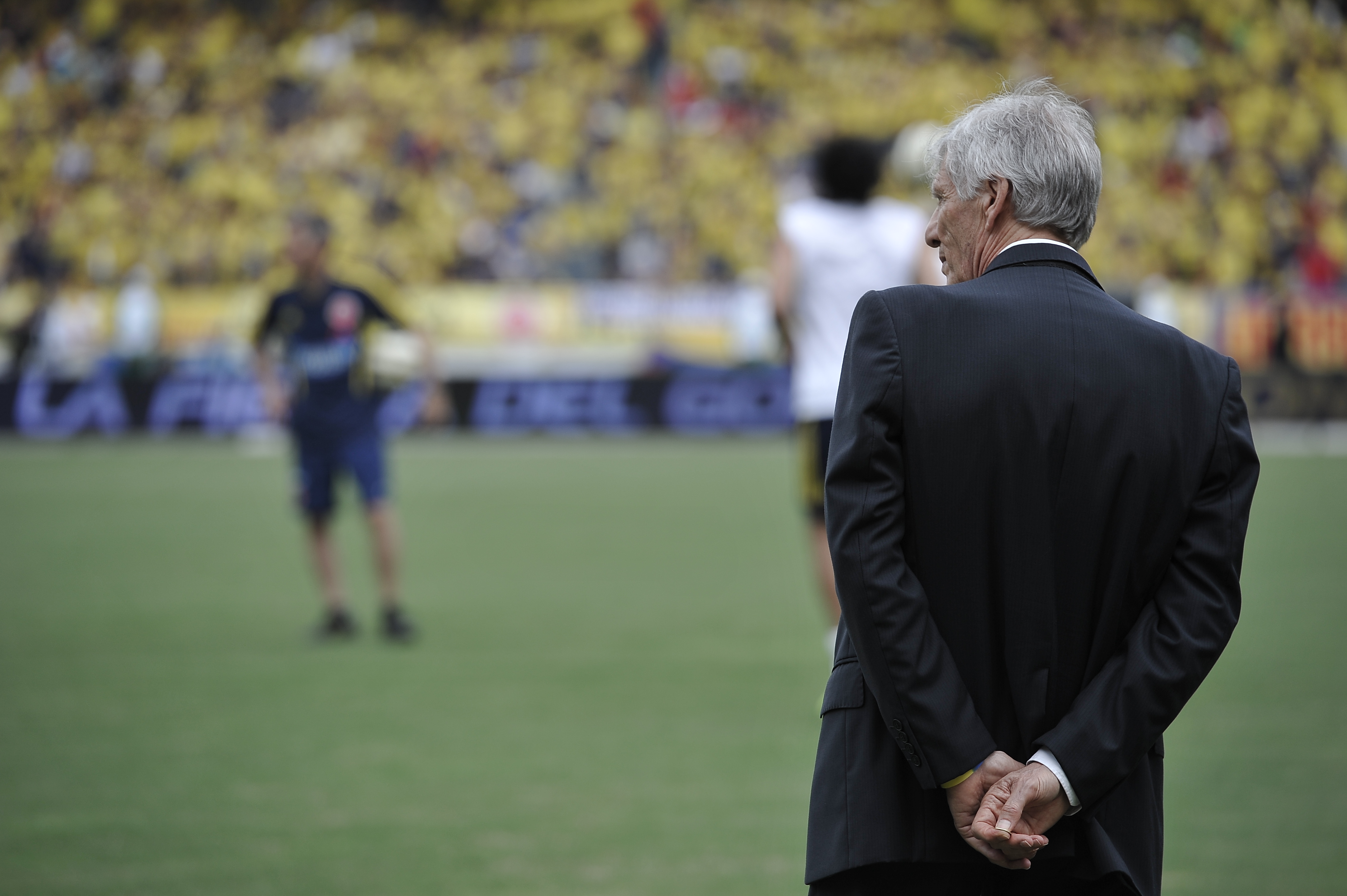 Director técnico argentino que dirige la selección Colombia de mayores en el partido ante Chile por la fecha 17 de las Eliminatorias Sudamericanas camino al Mundial de Brasil 2014.