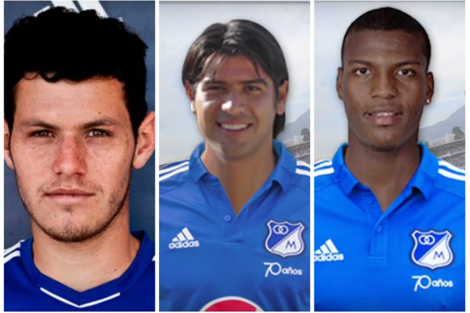 Pedro Franco, Enzo Gutiérrez y Alexis Hinestroza son las nuevas caras de Millonarios