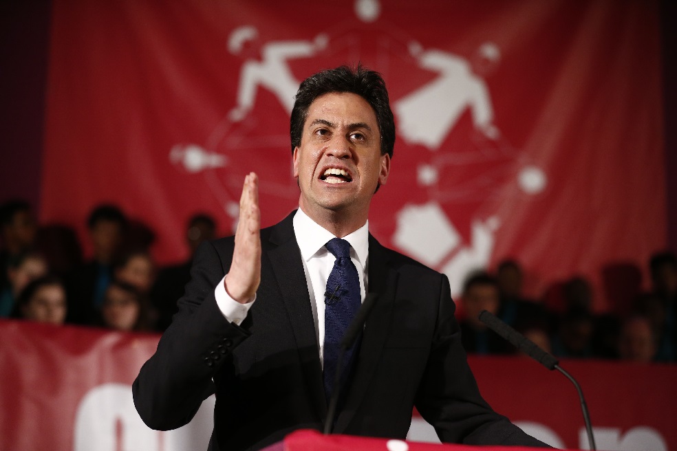 Ed Miliband, líder opositor laborista, ganó mucho favoritismo en los últimos días. /AFP