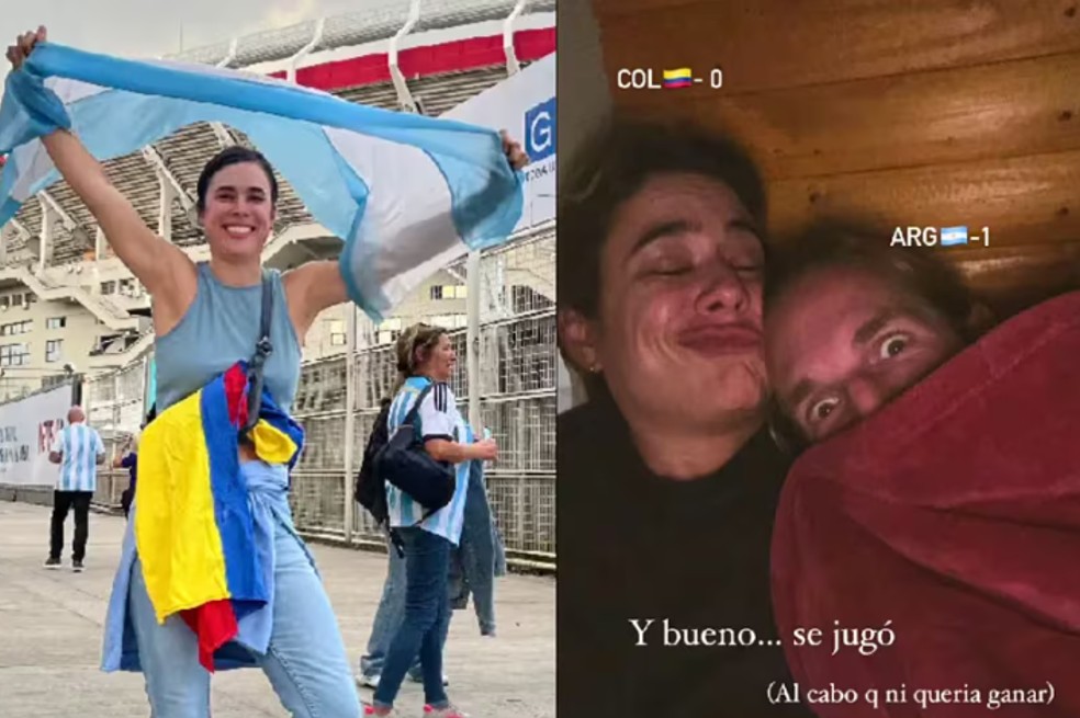 Tras su separación de Mariano Bacaleinick, la actriz confirmó que tiene nuevo novio. Por primera vez mostró su cara, luego del partido de Colombia Vs Argentina.