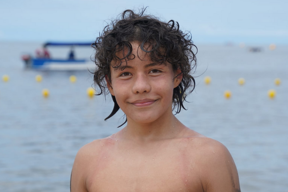 Óscar Daniel González, tras su prueba de los 10 kilómetros en natación de aguas abiertas.