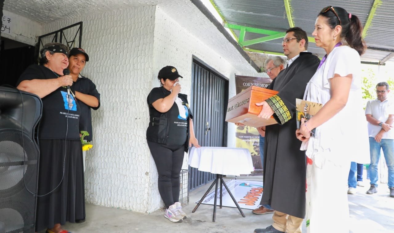 JEP realiza entrega digna de Marlon Peña, un deportista desaparecido hace 16 años