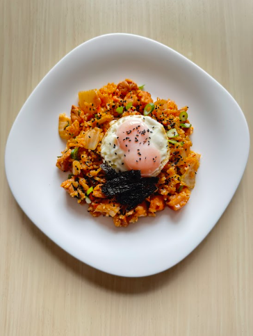 Arroz con kimchi