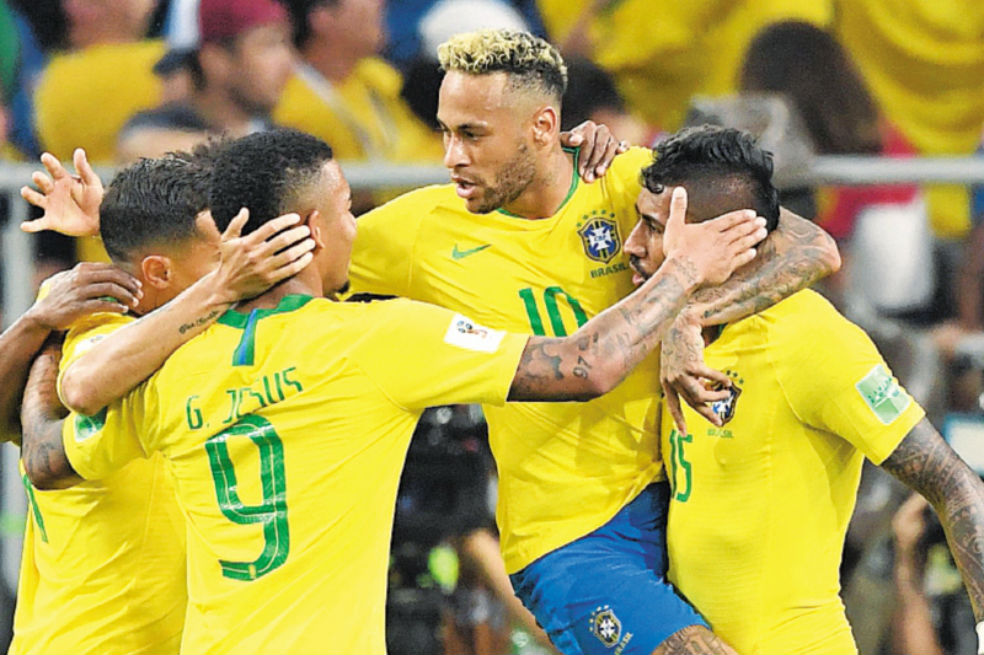 Brasil ha marcado cinco goles en Rusia 2018. / AFP