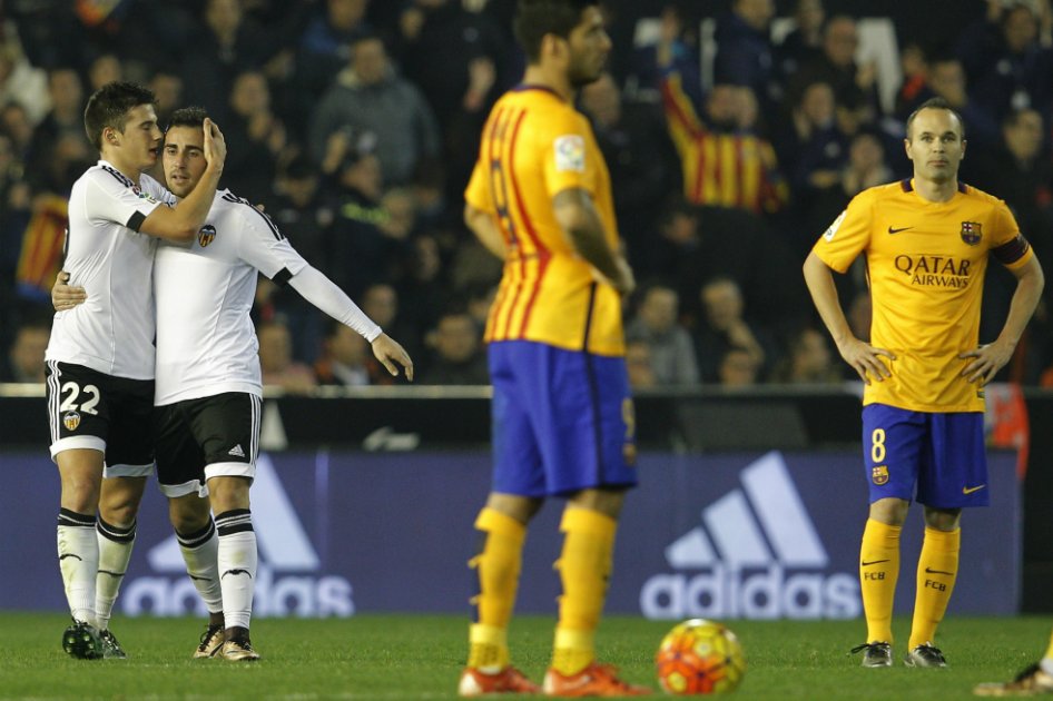 En los últimos minutos, Valencia rescató un punto ante Barcelona