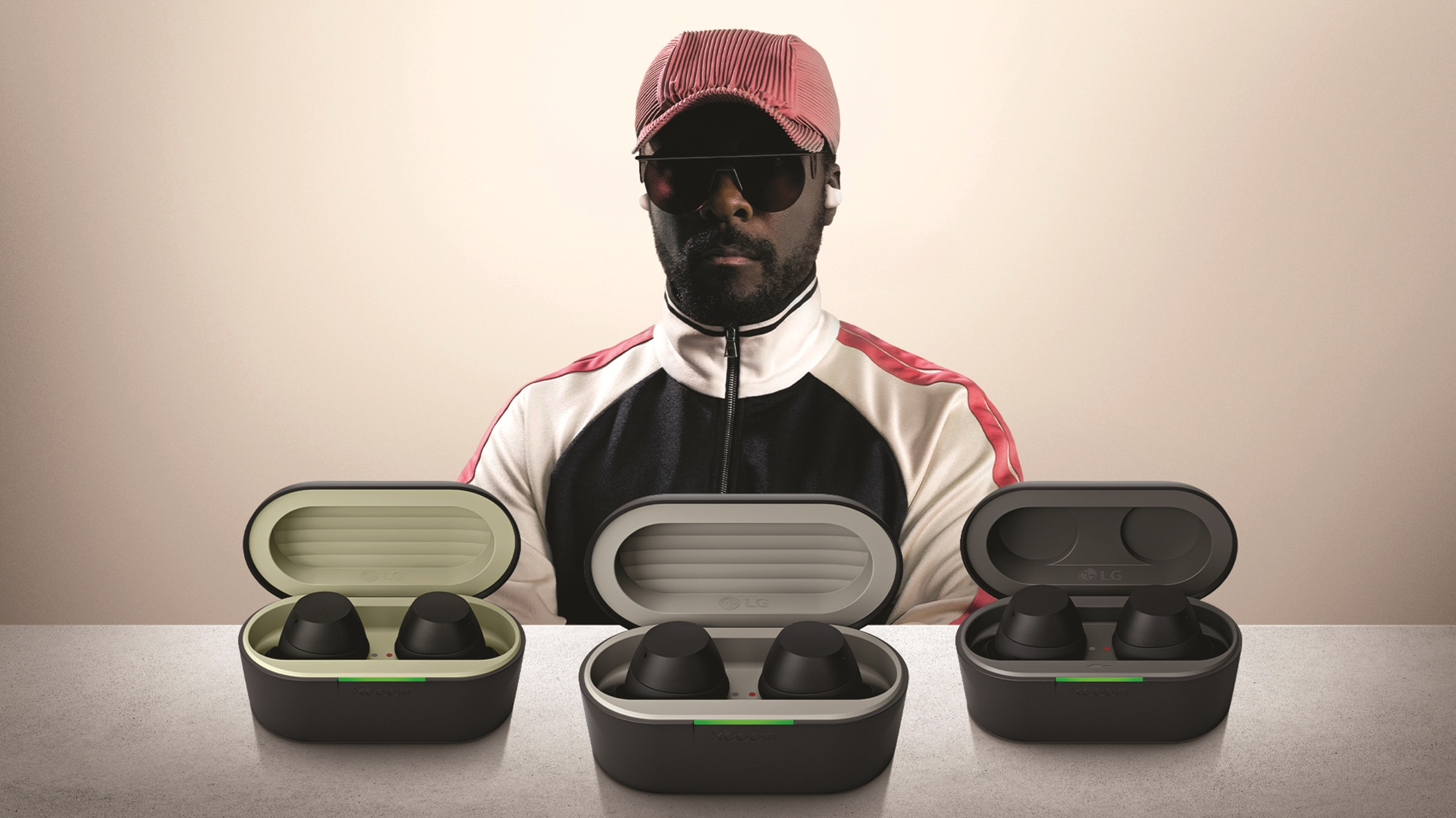 Los LG xboom Buds, afinados por will.i.am, integran IA, materiales de grafeno y diseño ergonómico para un sonido de alta fidelidad.