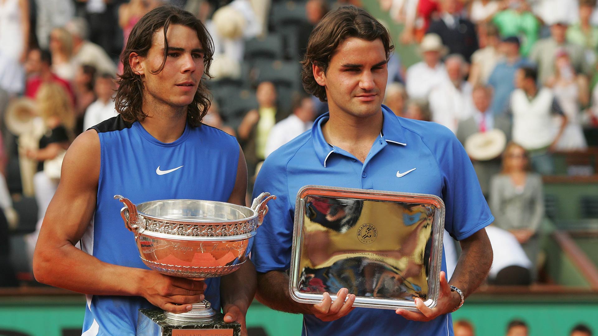 Esta fue la primera final entre Federer y Nadal. El español se llevó el título del Abierto Francés 1-6, 6-1, 6-4 y 7-6.