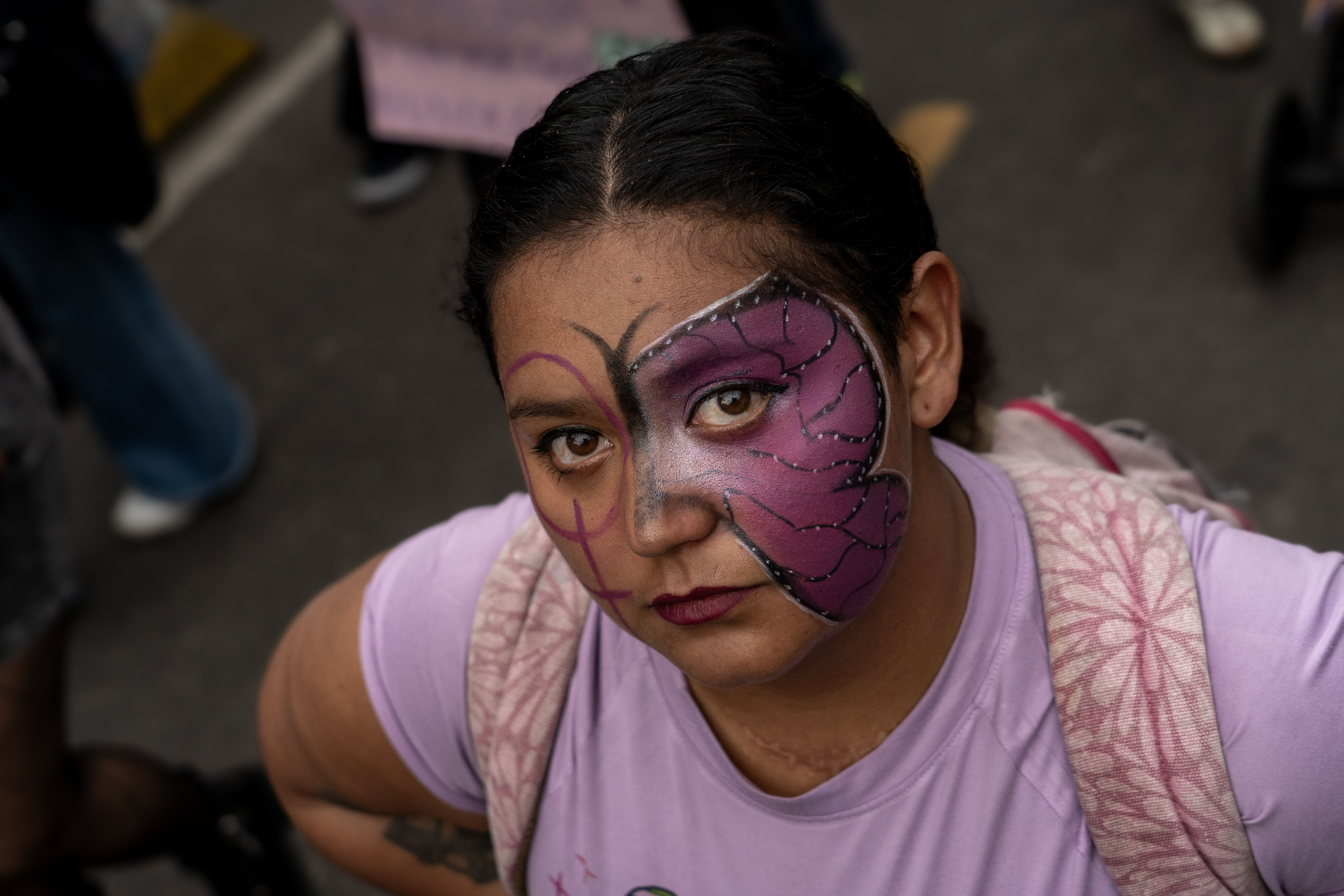 Marchantes que salieron a las calles este este sábado 8 de marzo desde la Calle 45 con carrera Séptima hasta la Plazoleta del Concejo de Bogotá en el marco de la conmemoración del Día Internacional de la Mujer