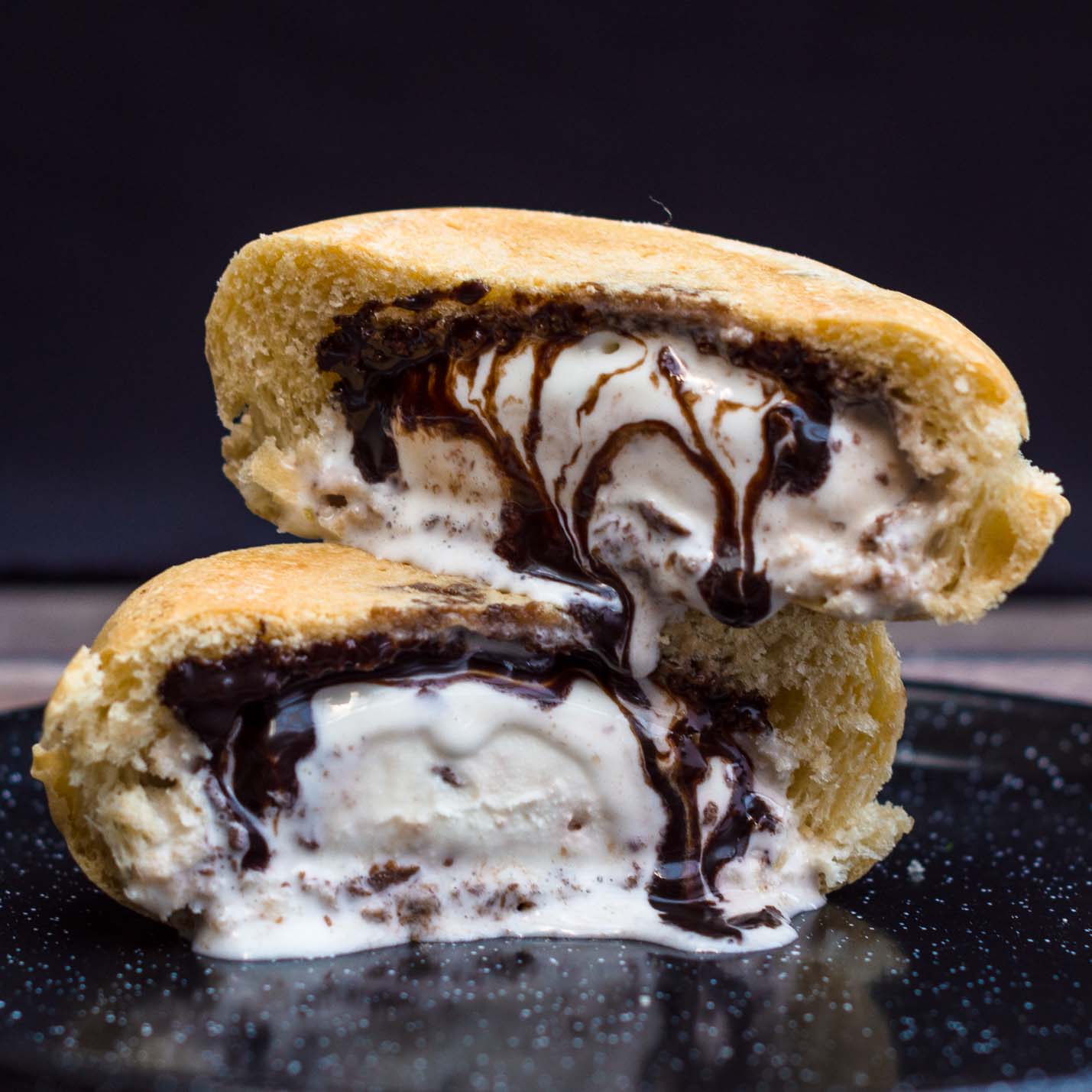 Sándwich de helado.