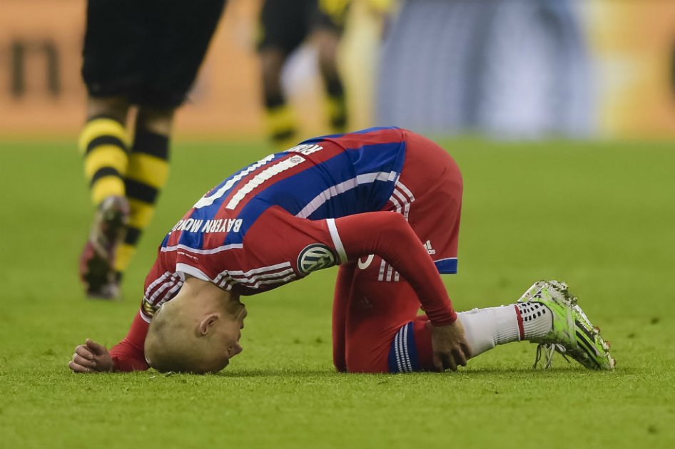 Arjen Robben, descartado para las semifinales de Champions