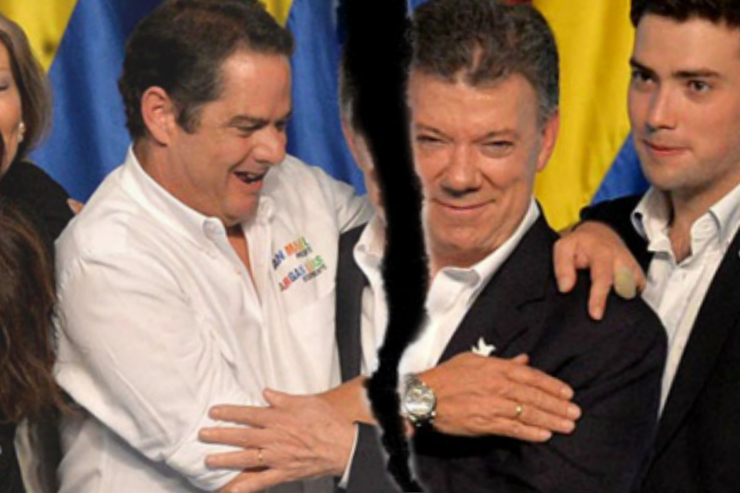 Así celebraron Santos y Vargas Lleras el triunfo electoral en 2014.