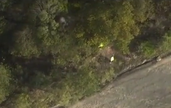 Toma del dron que ayudó a localizar a los sujetos.