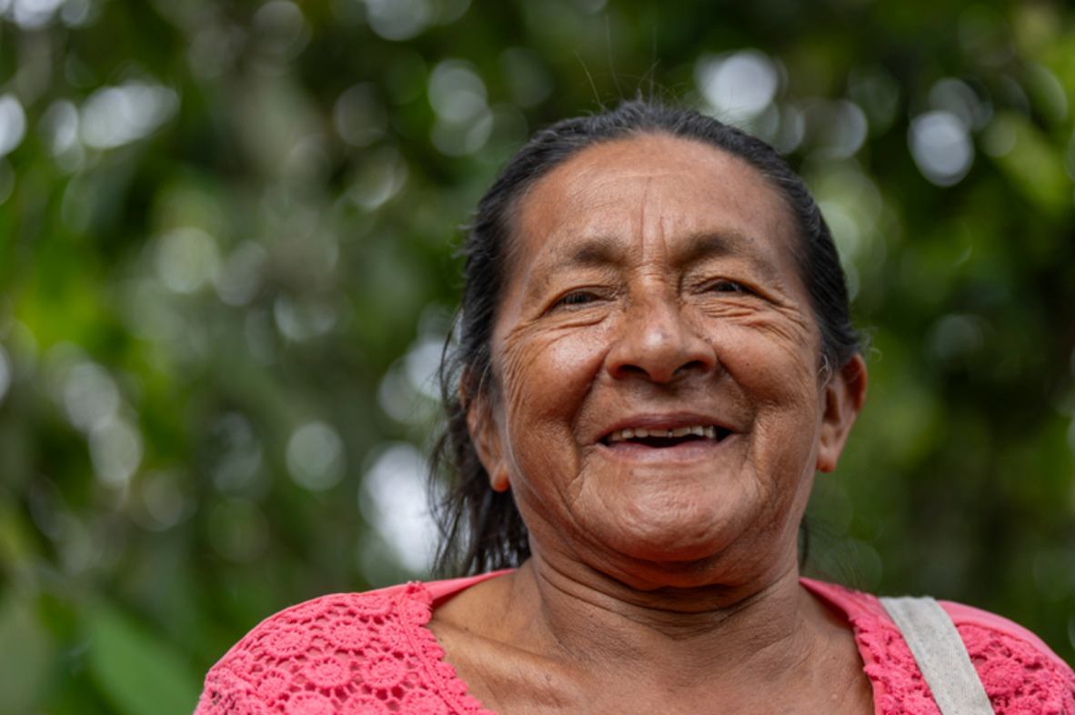 La abuela Irma García, consejera del Resguardo El Quince.